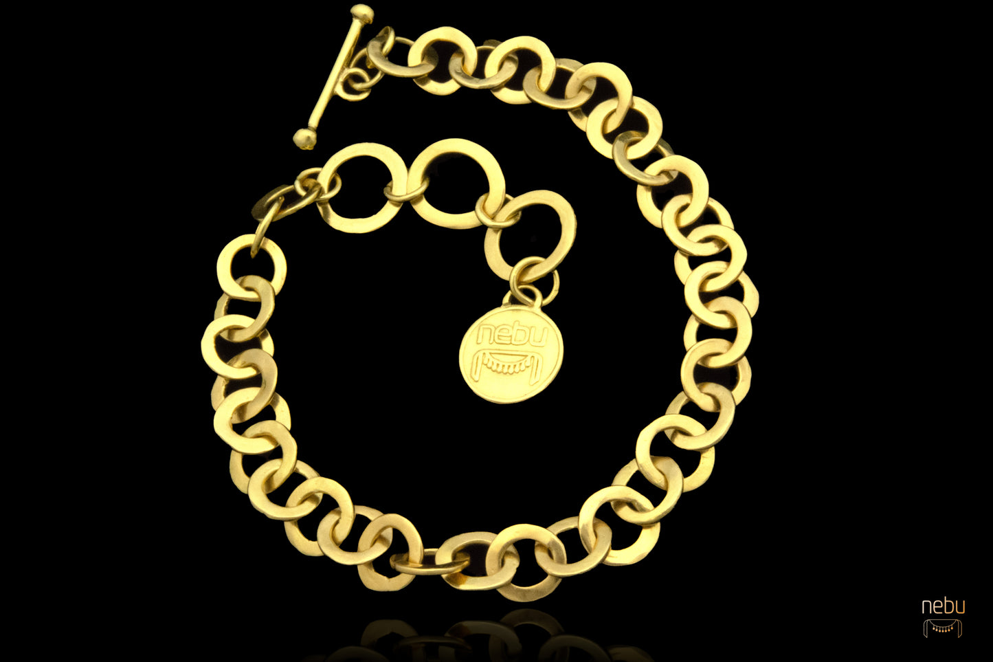 Gold Hammered Bracelet