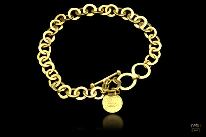 Gold Hammered Bracelet