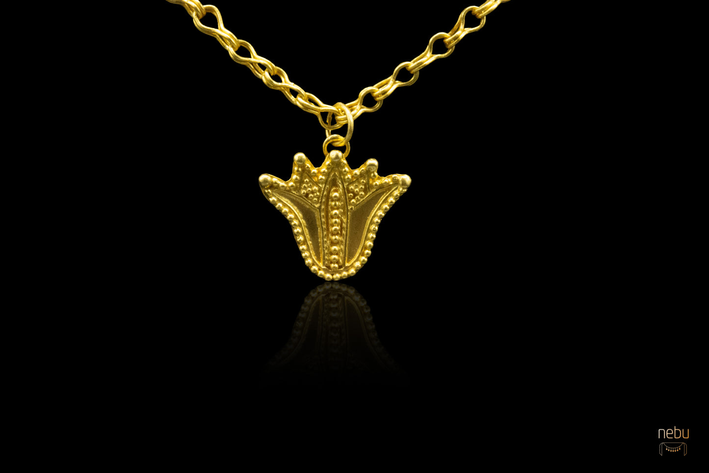 22K Lotus Pendant